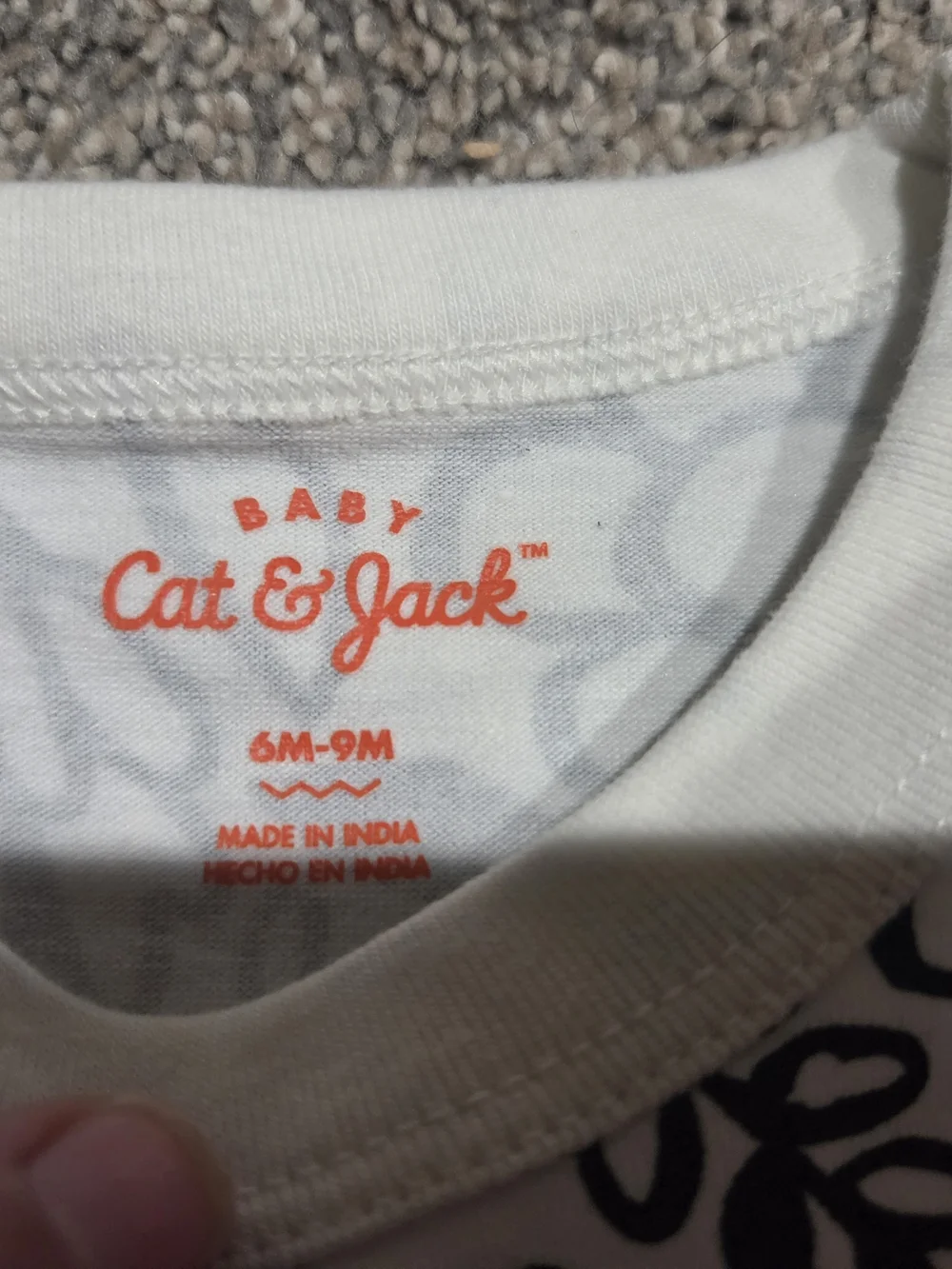 Cat & Jack Black and White Floral And Green One Piece Outfits Size 6-9 Month New
